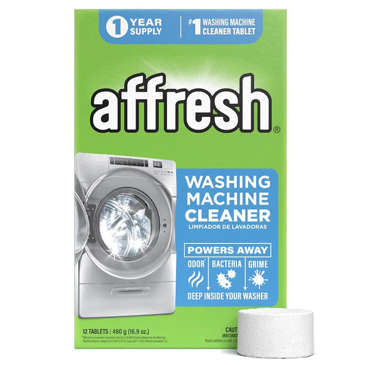 Affresh Washing Machine Cleaner. Helps Power Away Odor & Grime Deep Inside Pump, Valve & Hoses. 12 Tablets, 12 Month Supply. - Available at All In One Marketplace Canada