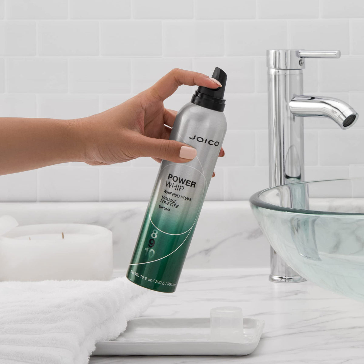 Joico Power Whip Whipped Foam, Anti Frizz Hair Products, Volumizing Hair Mousse for Curls, Paraben Free