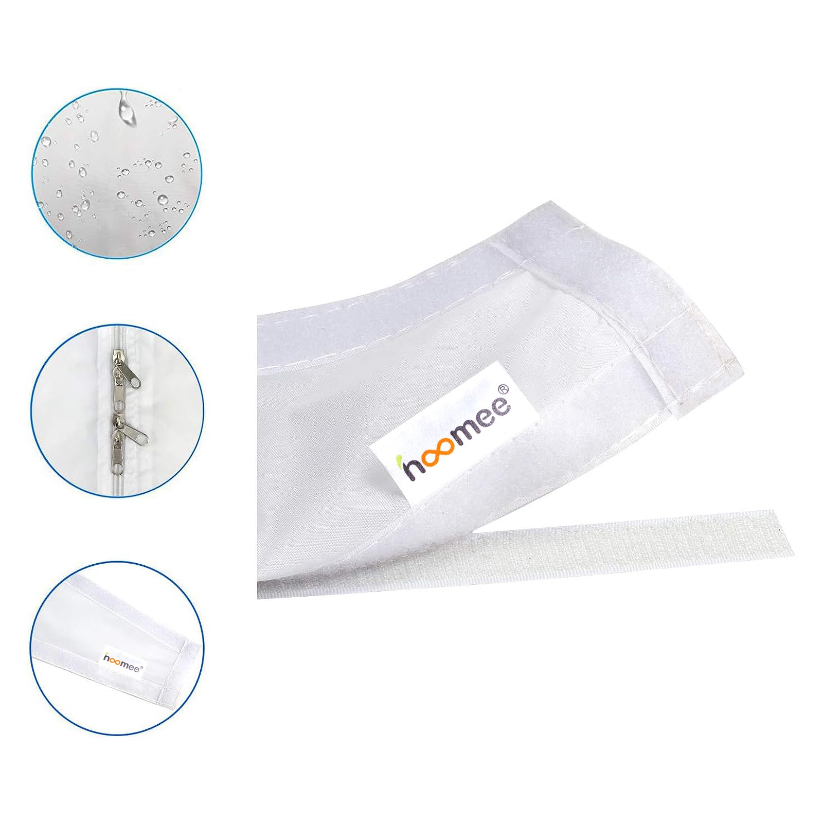 HOOMEE 300CM (118 inch ) Universal Window Seal for Portable Air Conditioner And Tumble Dryer Works with Every Mobile Air-Conditioning, Easy to Install Air Exchange Guards With Zip and Adhesive Fastener
