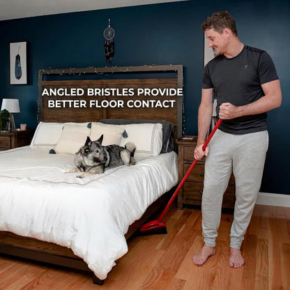 Vileda Pet Pro Broom with Step-On Dustpan and 3-Piece Handle | Remove 99% Dust and Dirt in One Sweep - Available at All In One Marketplace Canada