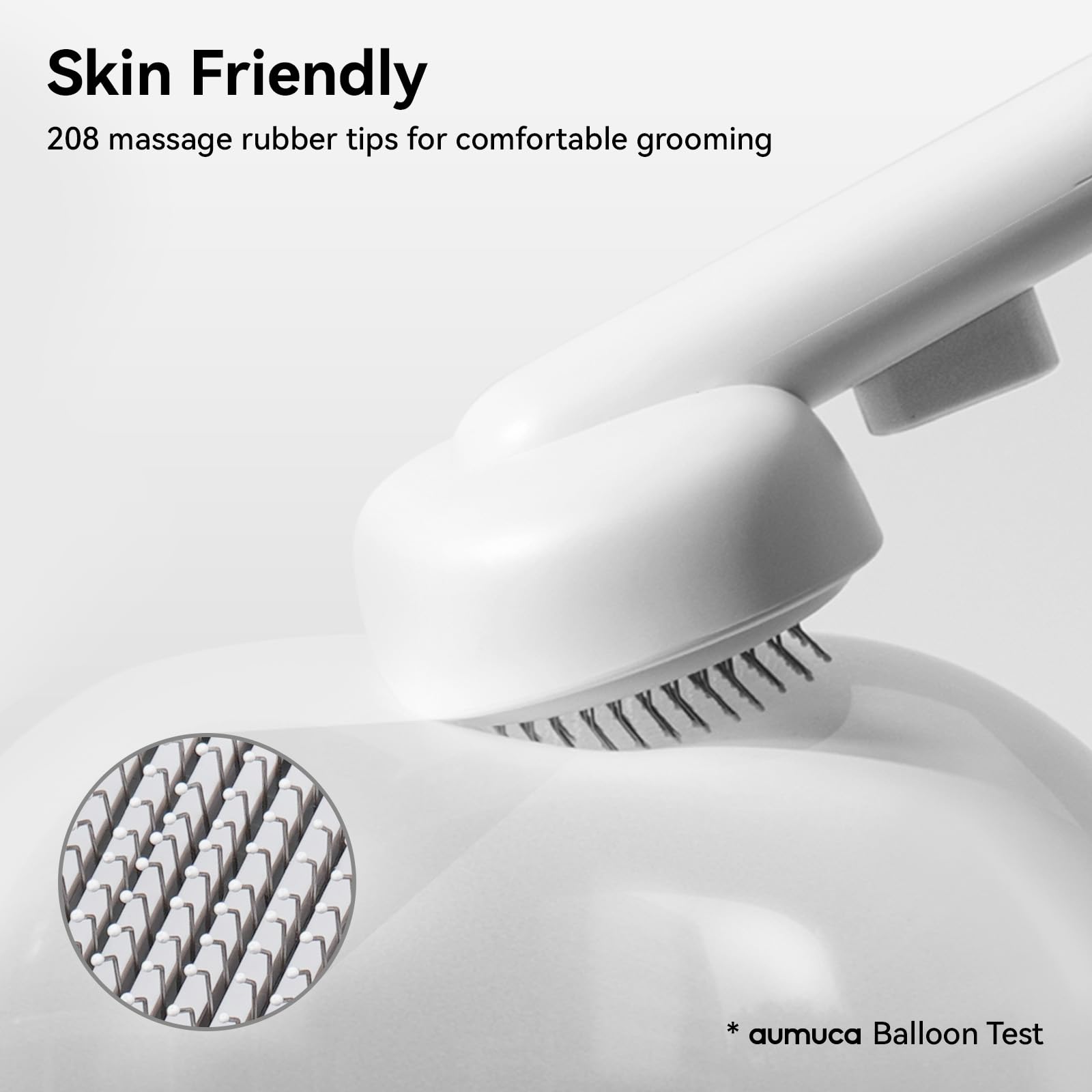aumuca Cat Brush Dog Brush for Shedding, Cat Brushes for Long or Short Haired Cats, Dog Hair Brush Cat Grooming Brush Cat Comb Cat Deshedding Brush Easily Removes Mats, Tangles, and Loose Fur, White