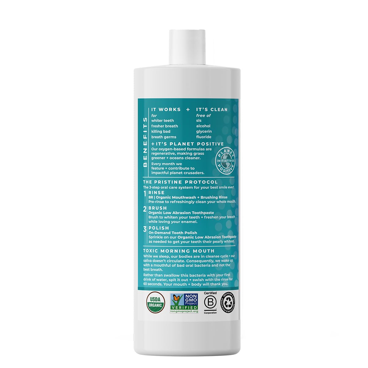 Essential Oxygen Organic Brushing Rinse Toothpaste Mouthwash Refill, Organic Peppermint, 32 Ounce 🍁 All In One Marketplace Canada