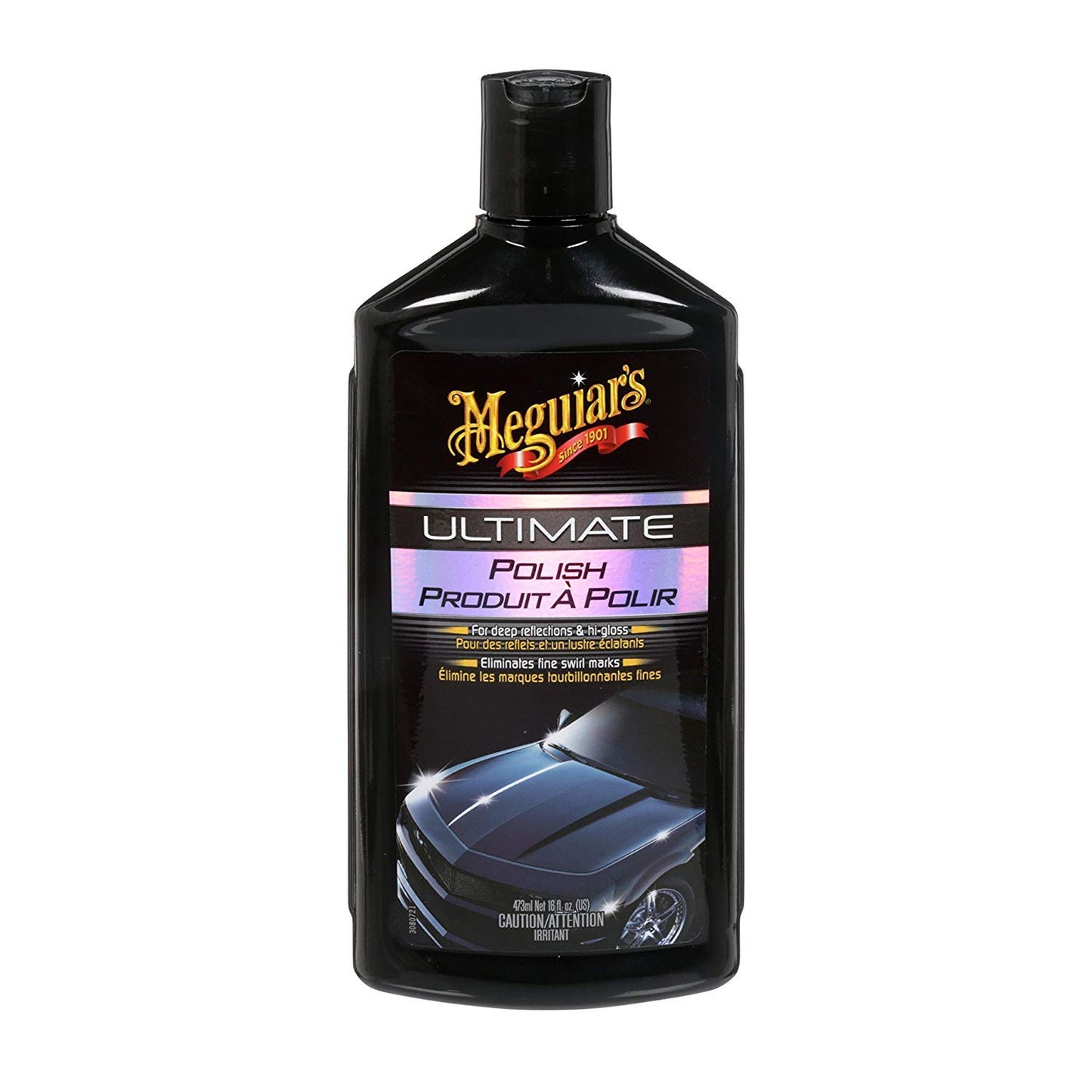 Meguiar’s Ultimate Polish – High-Gloss Polish for a Show Car Shine – Permanently Removes Light Swirls to Produce a Deep, Wet Reflection with a High Gloss Shine - Easy to Use, 16 Oz