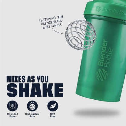 BlenderBottle Classic V2 Shaker Bottle Perfect for Protein Shakes and Pre Workout, 28-Ounce, Pack of 2 (Colors May Vary) BlenderBottle