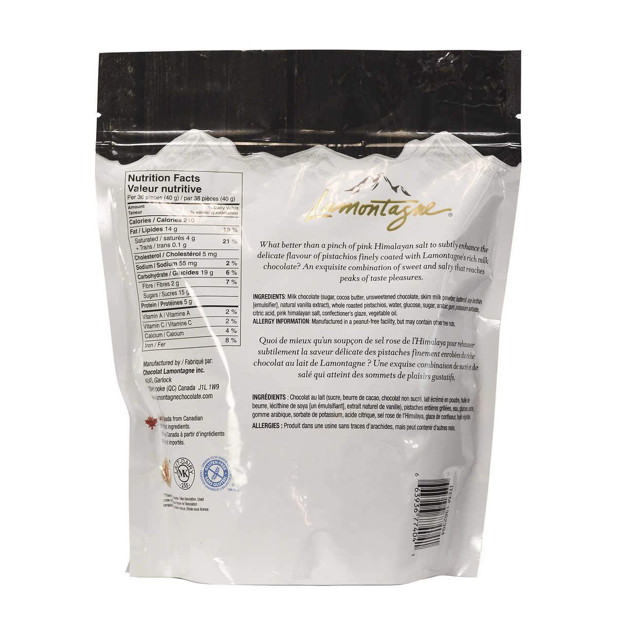 Lamontagne Milk Chocolate Pistachios – 500g