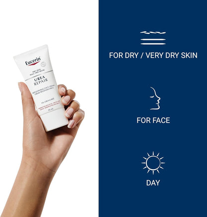 Eucerin Urea Repair Day Face Cream, 5% Urea, Non-Greasy, Dry Skin, 50mL 🍁 All In One Marketplace Canada