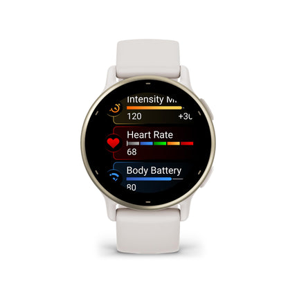 Garmin vívoactive 5, Health and Fitness GPS Smartwatch, AMOLED Display, Up to 11 Days of Battery, Ivory