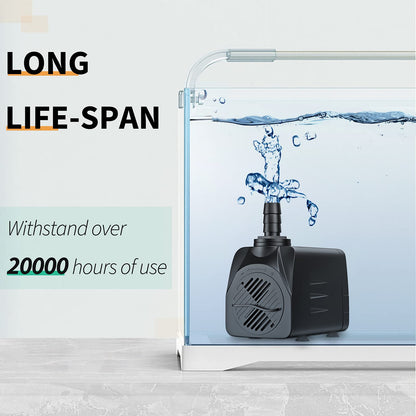Pawfly 400 GPH Submersible Water Pump 25W 7ft. High Lift Quiet Pump with 6ft Power Cord for Fountain Aquarium Fish Tank
