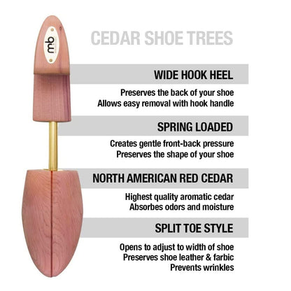 Moneysworth and Best Men's Shoe Trees with Hook Heel, Red Cedar, Large (size 10-11)