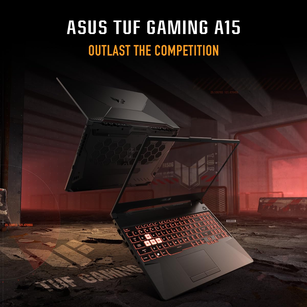 ASUS TUF Gaming A15 Gaming Laptop, 15.6” 144Hz FHD Display, AMD Ryzen 5 7535HS Processor, GeForce RTX 2050, 8GB DDR5 RAM, 512GB PCIe SSD Gen 4, Wi-Fi 6, Windows 11, FA506NF-AS51-CA Asus