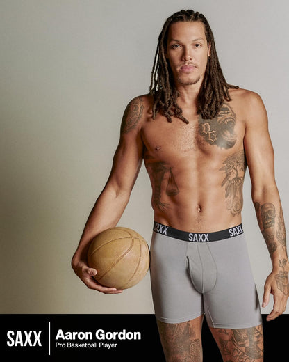 SAXX Underwear Co. Men's Core Performance Mesh Boxer Brief 3-Pack, Black/Graphite/Athletic, Medium