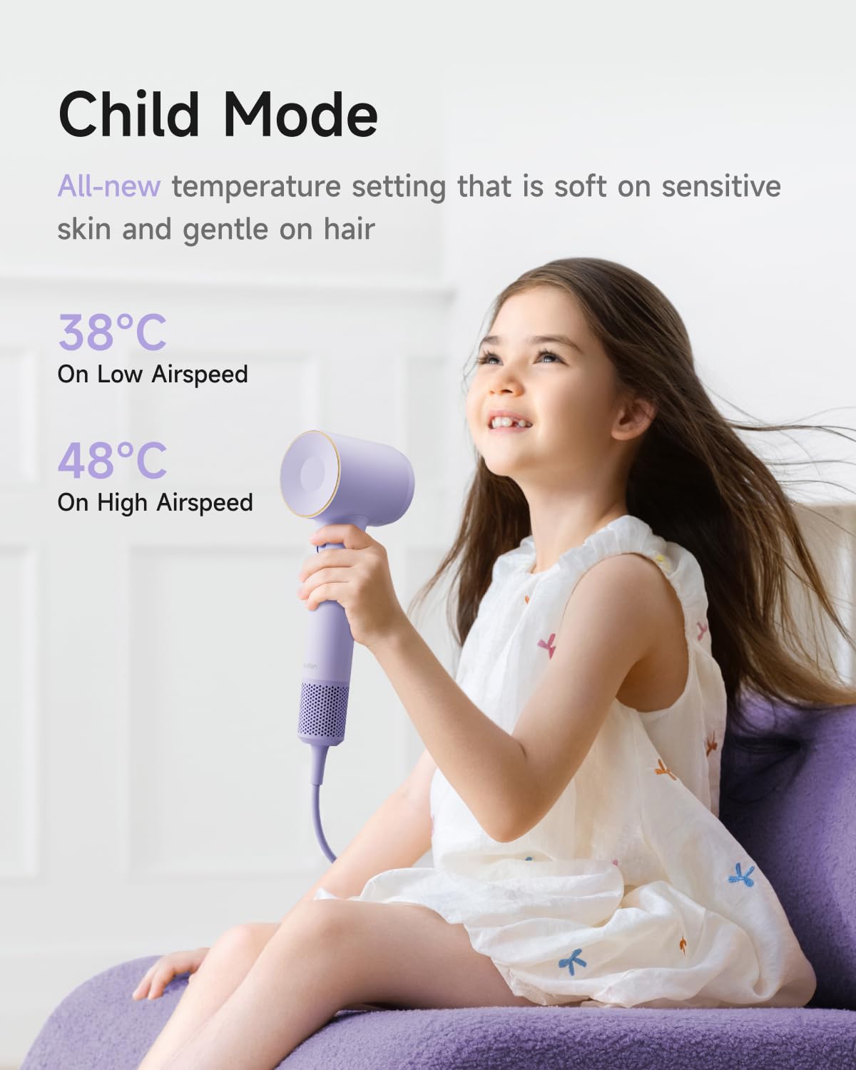 Laifen Hair Dryer SE 2, 200 Million Negative Ionic Blow Dryer with Child Mode and 108,000 RPM Brushless Motor, 1400W Powerful Fast Drying High-Speed Low Noise Hairdryer with Magnetic Attachments, HD130 - Available at All In One Marketplace Canada