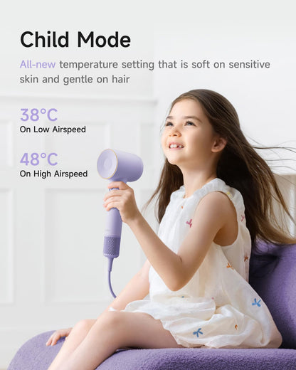 Laifen Hair Dryer SE 2, 200 Million Negative Ionic Blow Dryer with Child Mode and 108,000 RPM Brushless Motor, 1400W Powerful Fast Drying High-Speed Low Noise Hairdryer with Magnetic Attachments, HD130 - Available at All In One Marketplace Canada
