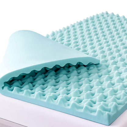 DMI Foam Mattress Topper, Egg Crate Foam Pad, Mattress Pad and Bed Topper for Support, Air Circulation, Pressure Relief and Weight Distribution, Twin Size Mattress, 33 x 72 x 2,Blue - Available at All In One Marketplace Canada