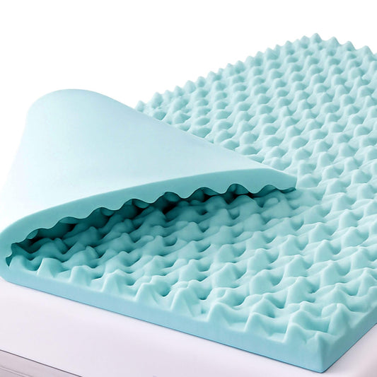DMI Foam Mattress Topper, Egg Crate Foam Pad, Mattress Pad and Bed Topper for Support, Air Circulation, Pressure Relief and Weight Distribution, Twin Size Mattress, 33 x 72 x 2,Blue - Available at All In One Marketplace Canada