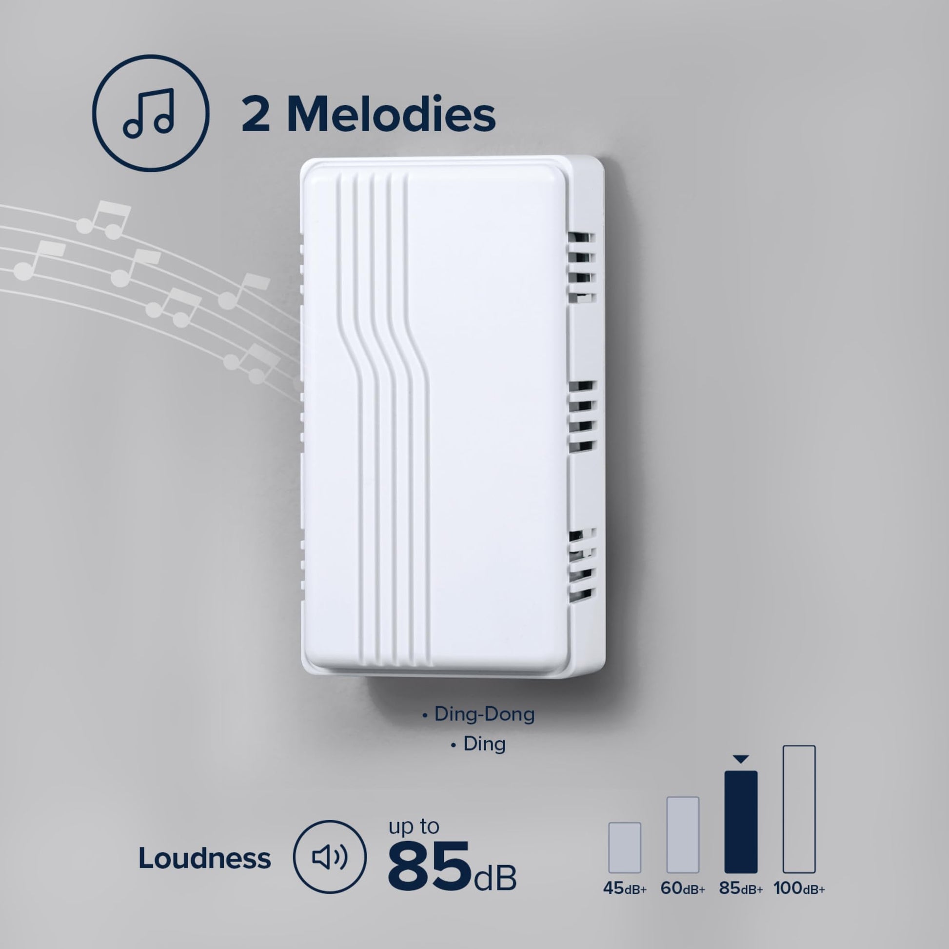 Heath Zenith White Plastic Wired Mechanical Doorbell Chime Heath Zenith