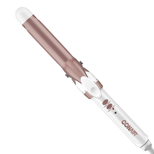 Conair CD701GNC Double Ceramic 1-Inch Curling Iron, produces long lasting curls – for short, medium, and long hair, High heat 375°F, Instant heat up, Anti-frizz control, Dual voltage Hair Curler