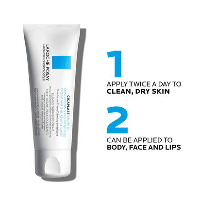 La Roche Posay Cicaplast Baume B5, Multi-Purpose Soothing Balm for Dry Skin, Absorbs Quickly, Non-Sticky, Glassy Skin Finish, for Face or Body, Suitable for the Whole Family, Fragrance Free, 40ml