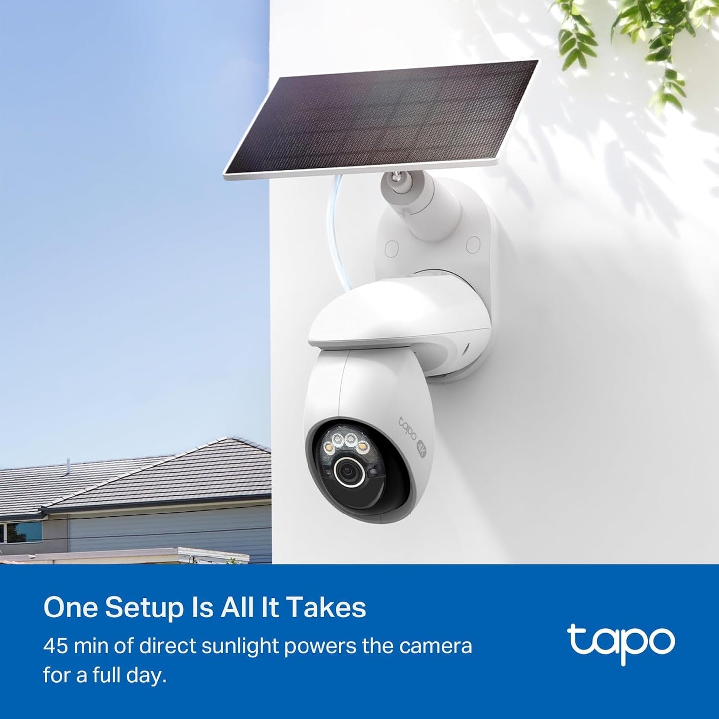 Tapo 4K Solar-Powered Outdoor Camera Wireless, 360° View, No Monthly Fee, Person/Vehicle Detection, 24/7 Time-Lapse Capture, Starlight Color Night Vision, SD/Cloud Storage, Works w/Alexa & Google Home