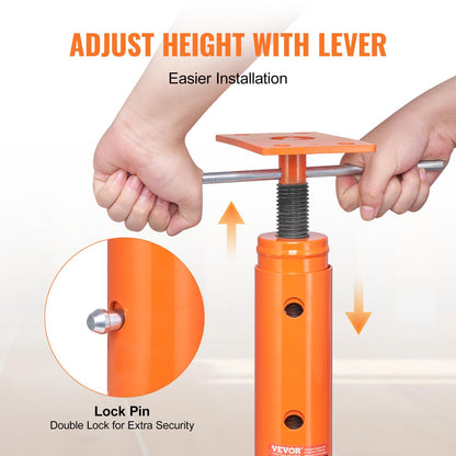 VEVOR House Floor Jack, 19"-36" Height Range, 18000 lbs Max Load Capacity, Adjustable Support Beam Basement Jack Post Pole for Leveling, Lift Support Steel Telescoping Jack Post for Temporary Support VEVOR