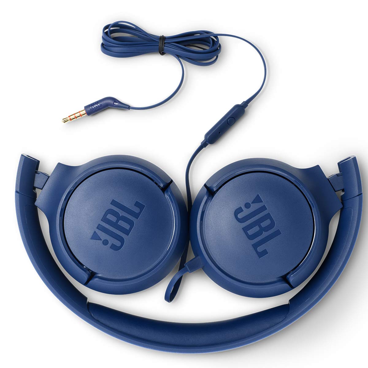 JBL Tune 500 Wired On-Ear Headphones with One-Button Remote/Mic - Blue