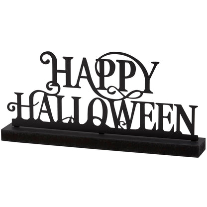 Primitives by Kathy Happy Halloween Sitter - Metal 'Happy Halloween' Sentiment on Black Wood Base