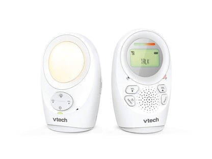 VTech DM1211 Enhanced Range Digital Audio Baby Monitor with Night Light, 1 Parent Unit, Silver & White VTech