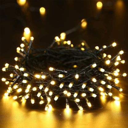 Solar String Lights Outdoor, 98.4ft 300 LED Solar Fairy Lights 8 Modes Waterproof Solar Powered Lights for Garden, Patio, Home, Party, Wedding, Holiday, Tree, Outdoor Decor (Warm White) 🍁 All In One Marketplace Canada