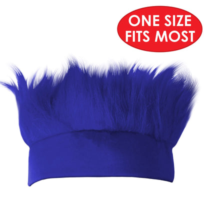 Lot de 3 bandeaux à cheveux hirsutes bleus Beistle, accessoires de costume de troll pour Halloween, couvre-chef pour l'esprit scolaire