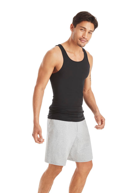 Hanes Men’s Ribbed Tank, Cotton Undershirt Tank, 6-Pack, Assorted, Size Medium