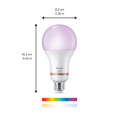 Philips Smart LED A23 E26 150W A-Line Light Bulb, Dimmable Full Color Changing & Tunable White (2200-6500K)