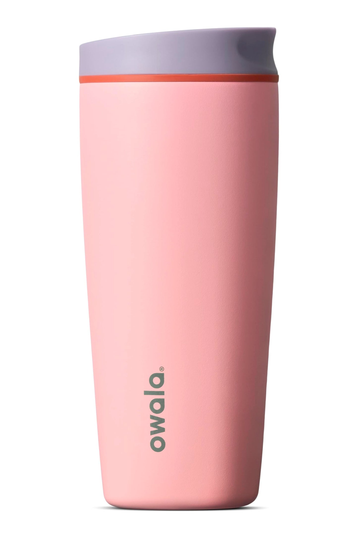 Owala SmoothSip Slider Insulated Stainless Steel Coffee Tumbler, Reusable Iced Coffee Cup, Hot Coffee Travel Mug, BPA Free 20 oz, Sugar High