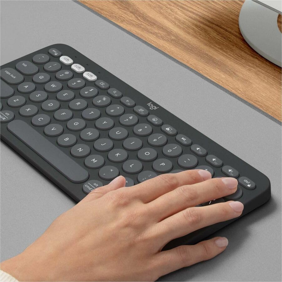 Logitech Pebble Keys 2 K380s Wireless Bluetooth Keyboard - Tonal Graphite