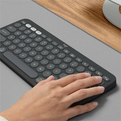 Logitech Pebble Keys 2 K380s Wireless Bluetooth Keyboard - Tonal Graphite