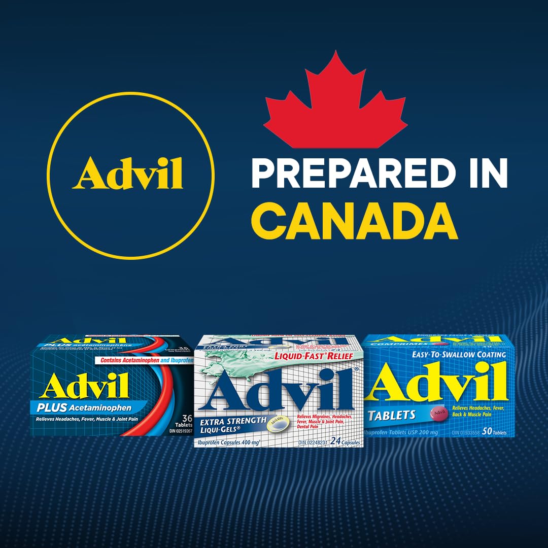 Advil Regular Strength Ibuprofen Pain Relief Liquid-Gels, Fast Acting Pain Relief for Migraine, Arthritis, Back, Neck, Joint, and Muscle Relief, 200mg (72 Count)
