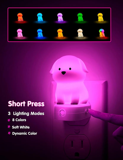 L LOHAS LED Plug in Night Light for Kids, 3D Cute Puppy Night Light 🍁 All In One Marketplace Canada
