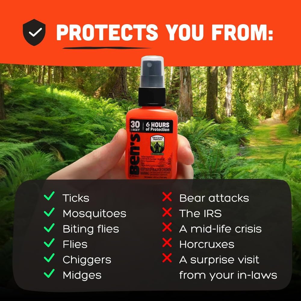 Ben's 30% DEET Mosquito, Tick and Insect Repellent, 37ml Pump, Pack of 4