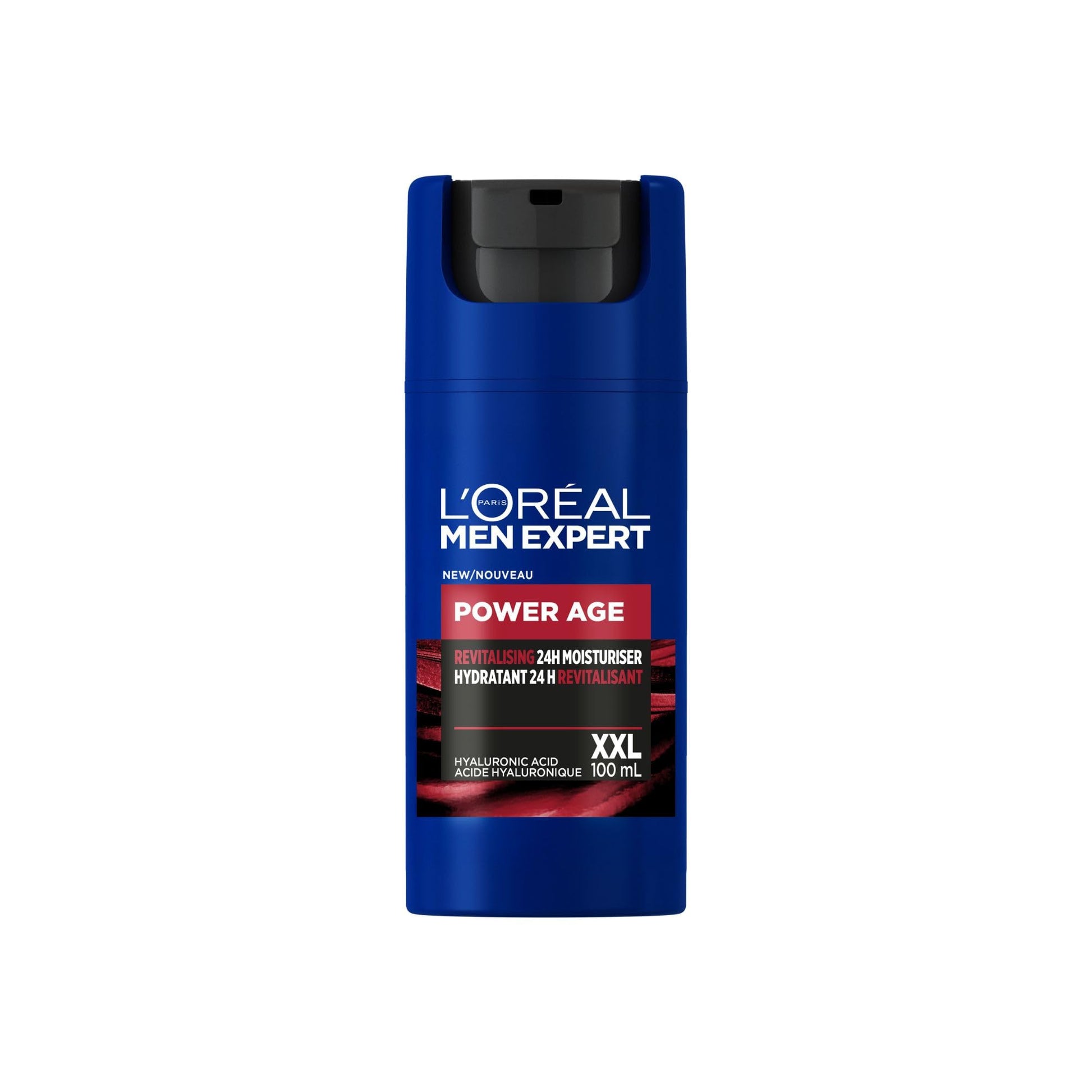 L'Oréal Paris Men Expert Power Age XXL 24 HR Hydrating Face Moisturizer for Men with Hyaluronic Acid & Vitamins, For Dry & Aging Skin, Fights Signs & Look of Aging, 100 mL - Available at All In One Marketplace Canada