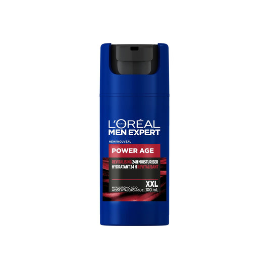 L'Oréal Paris Men Expert Power Age XXL 24 HR Hydrating Face Moisturizer for Men with Hyaluronic Acid & Vitamins, For Dry & Aging Skin, Fights Signs & Look of Aging, 100 mL - Available at All In One Marketplace Canada