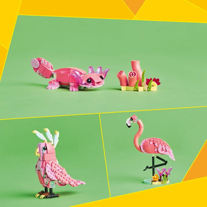 LEGO Creator 3 in 1 Wild Animals: Pink Flamingo Animal Building Toy - Building Toy with 3 Building Options, Pink Flamingo, Cockatoo, or Axolotl - Learning Toy for Kids, Ages 8+- 31170 🍁 All In One Marketplace Canada