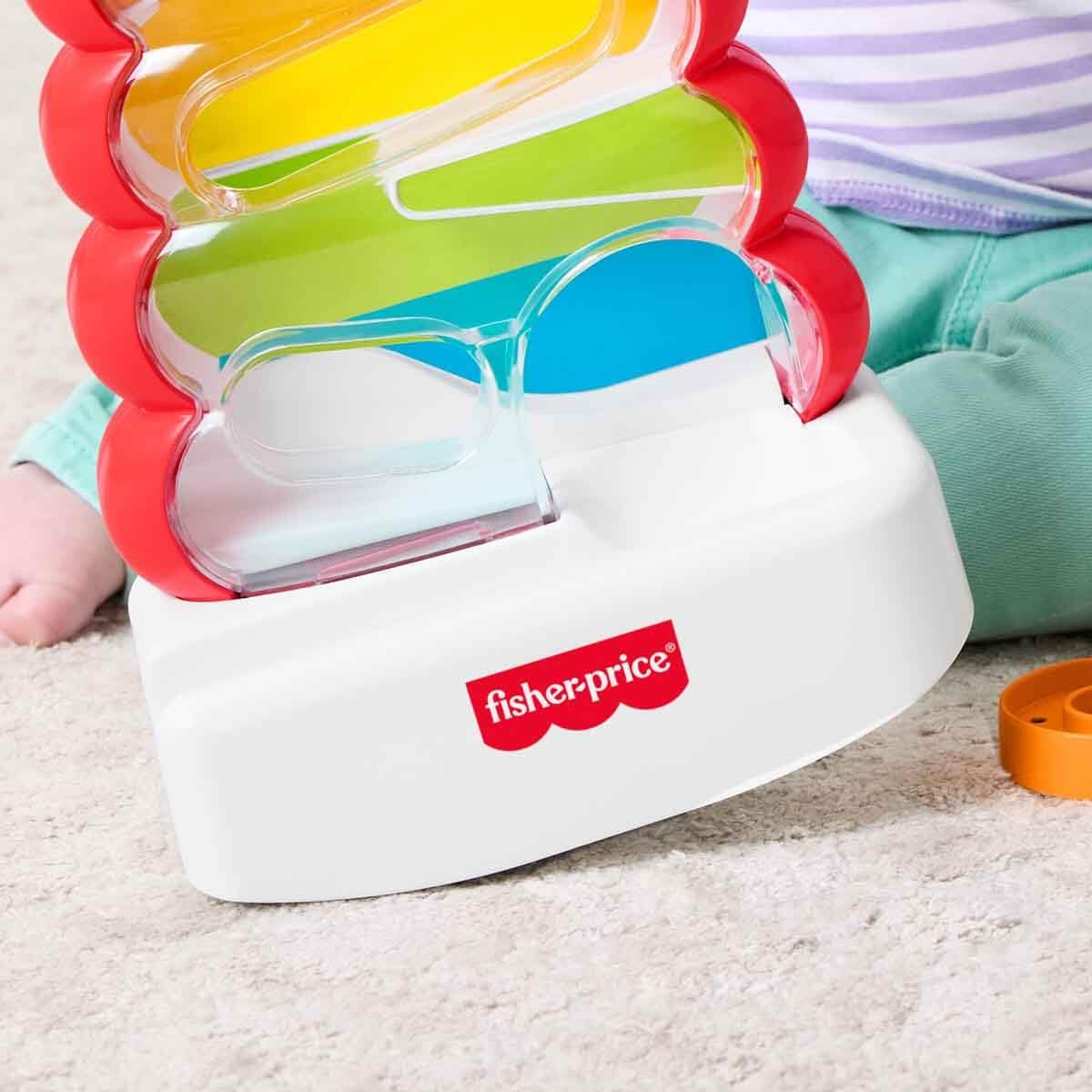Fisher-Price Baby & Toddler Toy Drop Through Rock-a-Stack, Coin Drop Activity for Developmental Play Infants Ages 9+ Months - Available at All In One Marketplace Canada