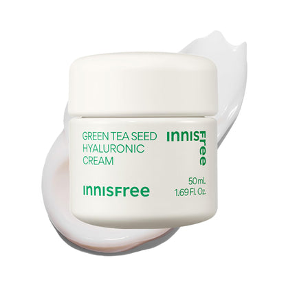 innisfree Green Tea Seed Hyaluronic Acid Cream With Squalane and Ceramides, Korean Hydrating Face Moisturizer and Balancing Cream - Available at All In One Marketplace Canada