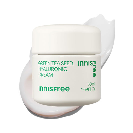 innisfree Green Tea Seed Hyaluronic Acid Cream With Squalane and Ceramides, Korean Hydrating Face Moisturizer and Balancing Cream - Available at All In One Marketplace Canada