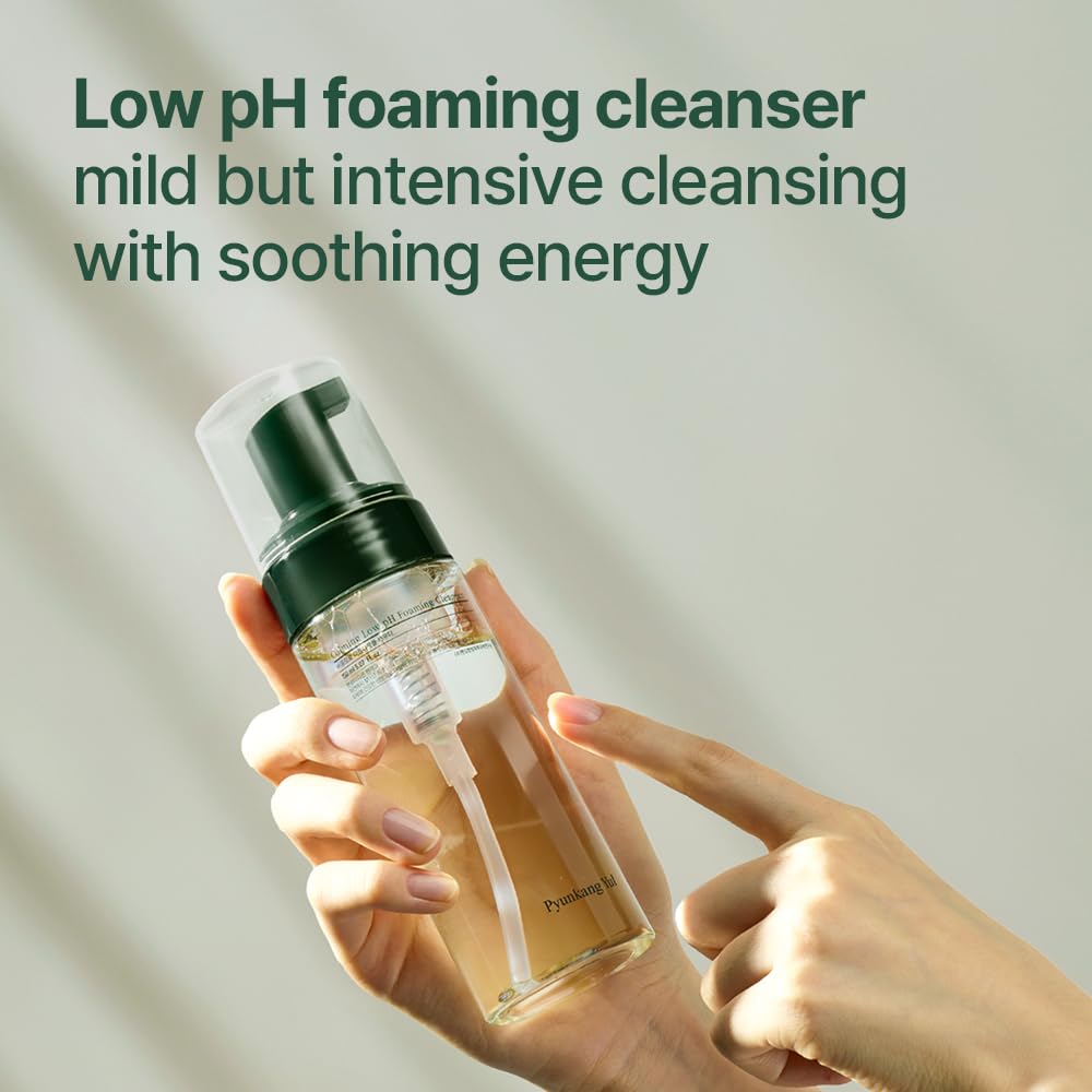 PYUNKANG YUL Calming Low pH Foaming Cleanser - Natural Centella Asiatica Moisturizing Daily Face Wash for Women and Men - Hyaluronic Facial Cleanser for Sensitive Skin - AHA Tea Tree Cica - 5.1 Fl. Oz - Available at All In One Marketplace Canada