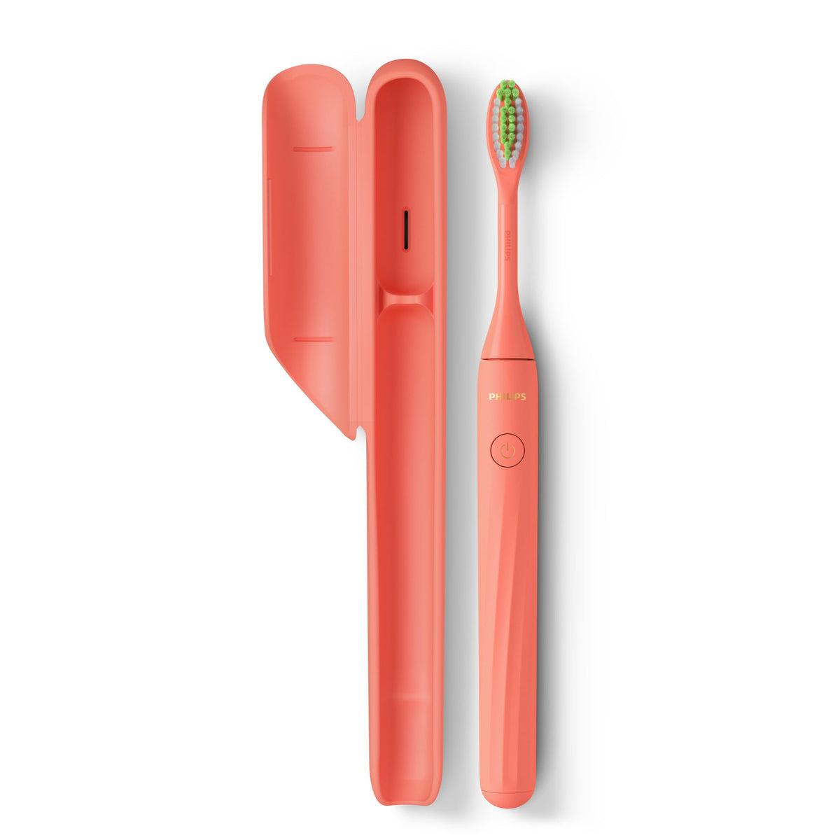 Philips One By Sonicare Battery Electric Toothbrush, Miami Coral, HY1100/01, 1 Count