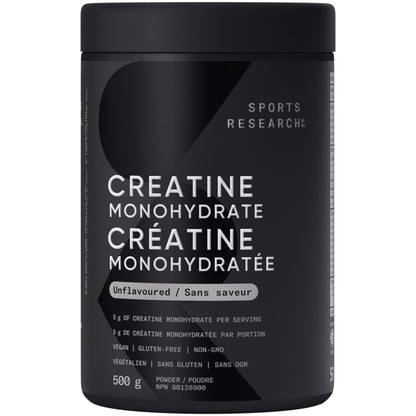 Sports Research® Creatine Monohydrate - Pure Micronized Creatine Monohydrate Powder - Improves strength, power, and performance for Women and Men | Non-GMO 100 Servings