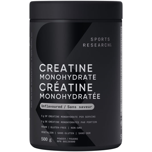 Sports Research® Creatine Monohydrate - Pure Micronized Creatine Monohydrate Powder - Improves strength, power, and performance for Women and Men | Non-GMO 100 Servings