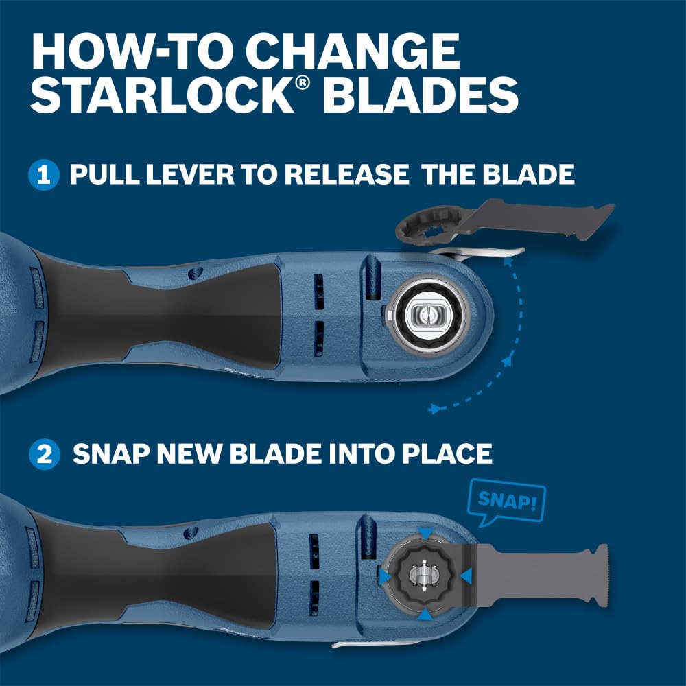 BOSCH OSL114JF Starlock Bi-Metal Xtra Clean Plunge Cut Blade, 1-1/4" Width (-P)