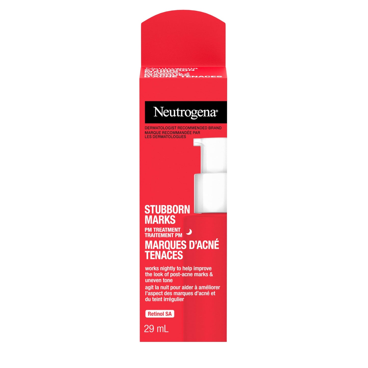Neutrogena Stubborn Marks PM Treatment - Acne, Retinol Skin Care, Vitamin A - post-acne marks exfoliator - Fragrance Free, 29mL 🍁 All In One Marketplace Canada