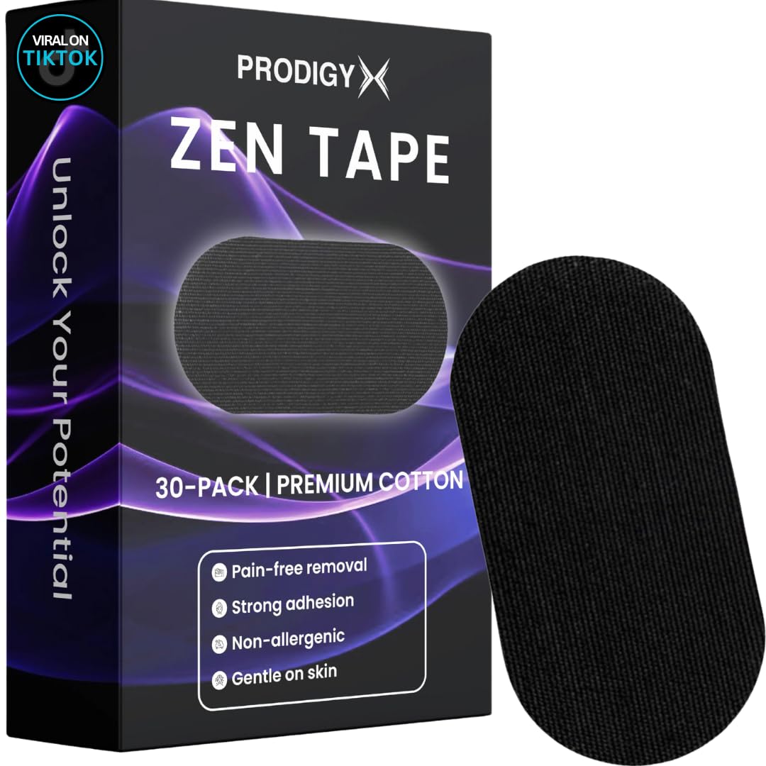 PRODIGY X Zen Tape (30 Pack) - Gentle Support Strips for Nasal Breathing, Pain Free Removal, Hypoallergenic, Latex Free & Friendly Adhesive Cotton Tape - Available at All In One Marketplace Canada